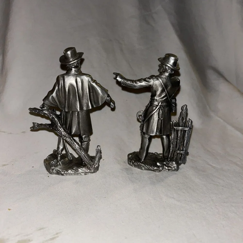 Pewter Blues And Greys Civil War Figures Robert E Lee‎ And Ulysses Grant B1